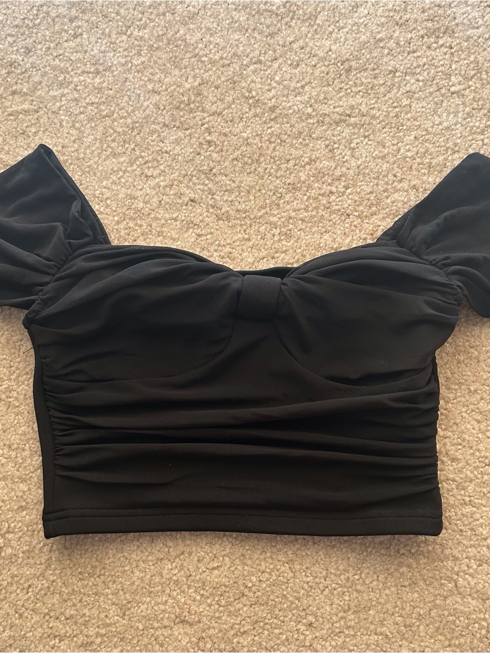 SHEIN black crop top XS barely worn